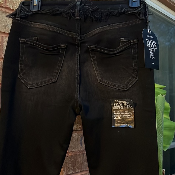 NWT PRPS High-Waist Denim Joggers Washed Black Size 27 - Picture 3 of 9